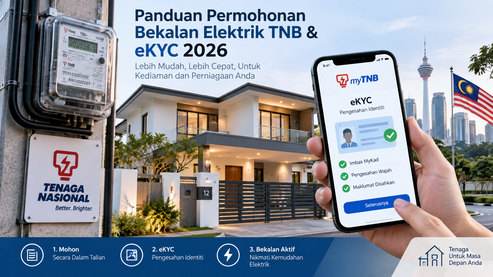 Panduan Permohonan Bekalan Elektrik TNB & eKYC 2026