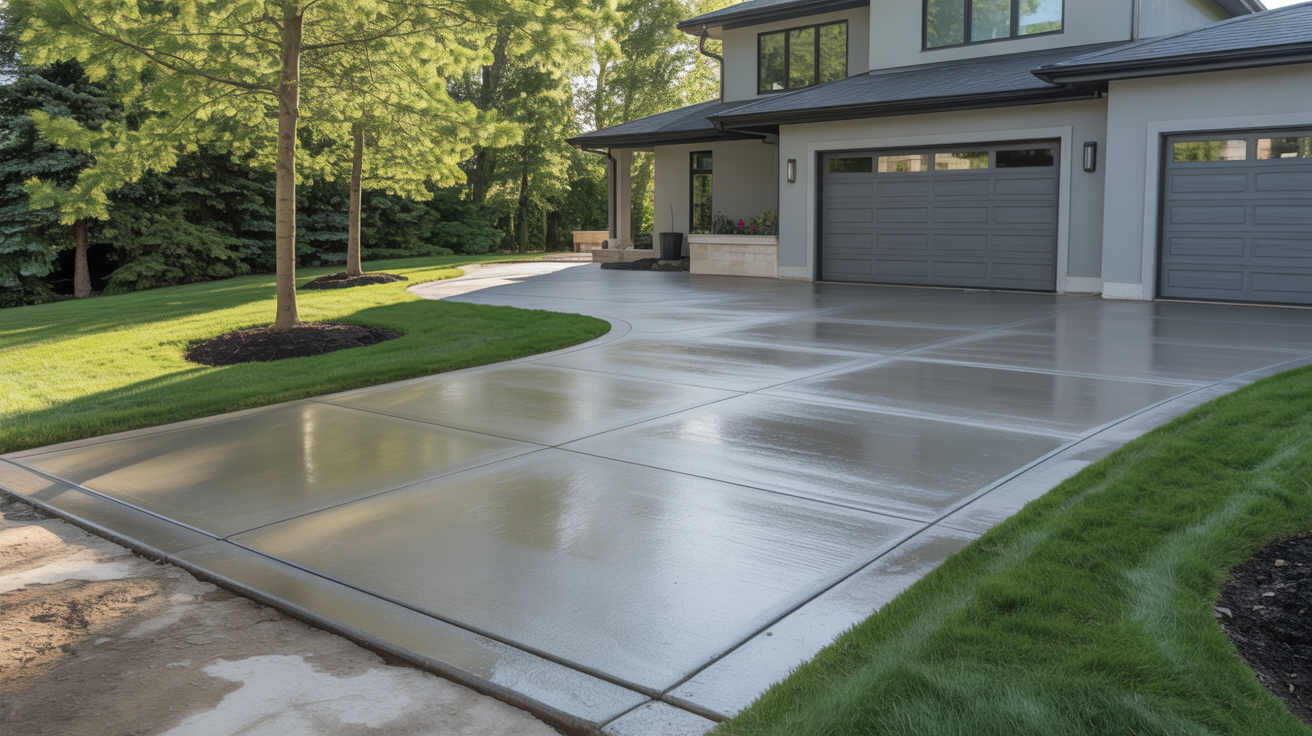 Professional concrete driveway installation in Minneapolis-Saint Paul area