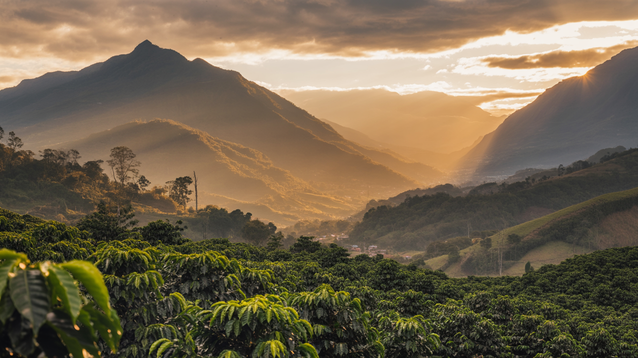 Plantación de café colombiana