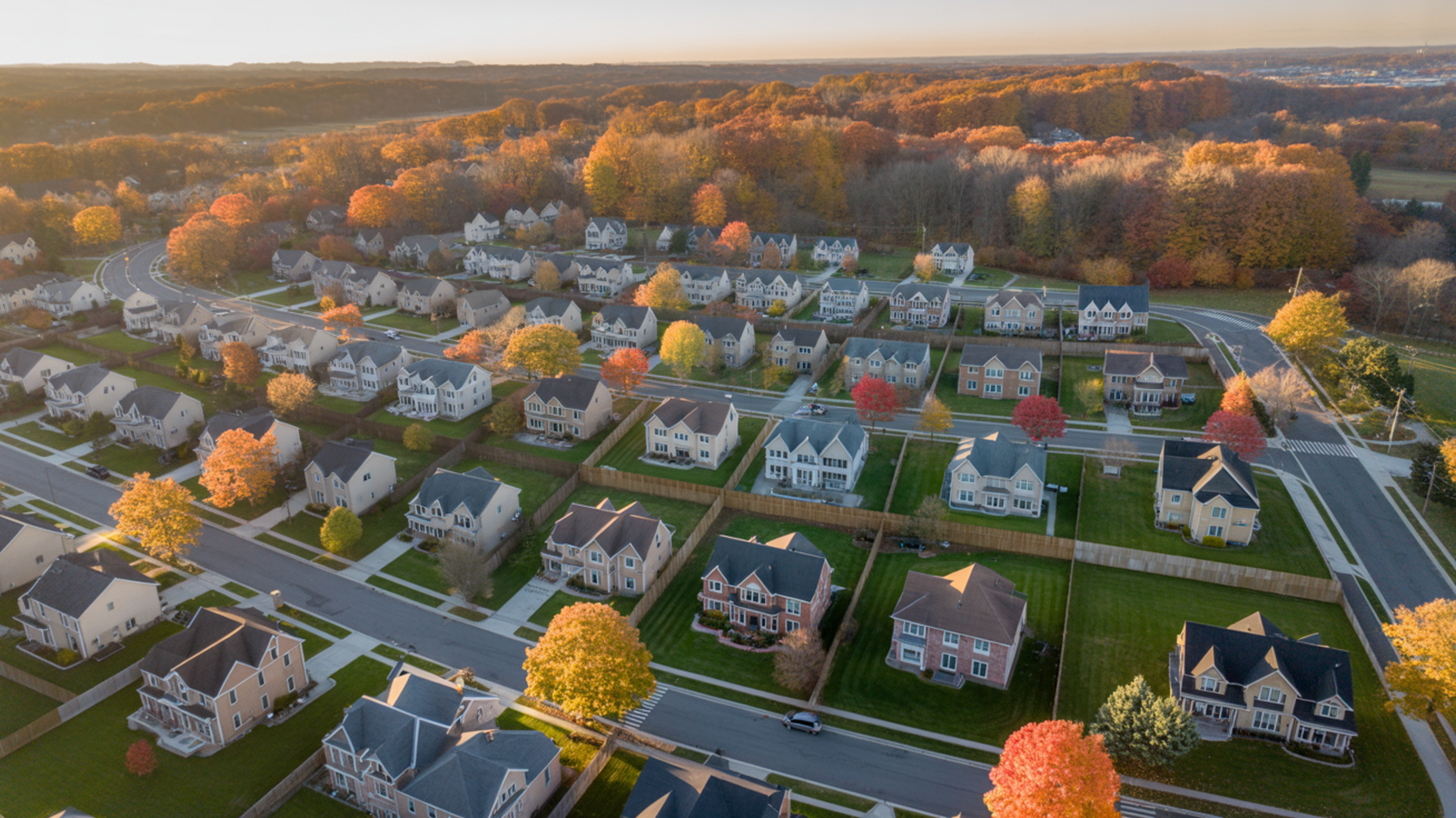 Aerial View of NJ Neighborhood