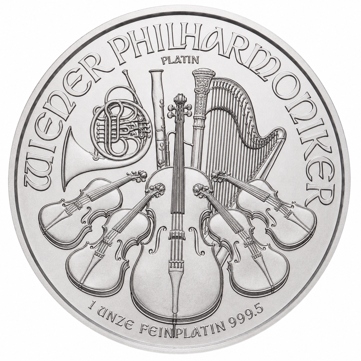 Austrian Mint 1 oz Philharmonic 2019 Platinum Coin