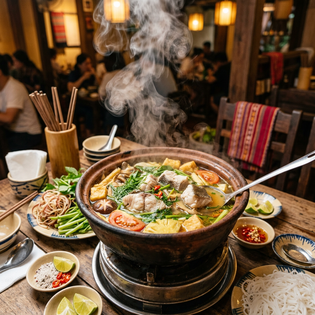 Lẩu cá tầm măng chua