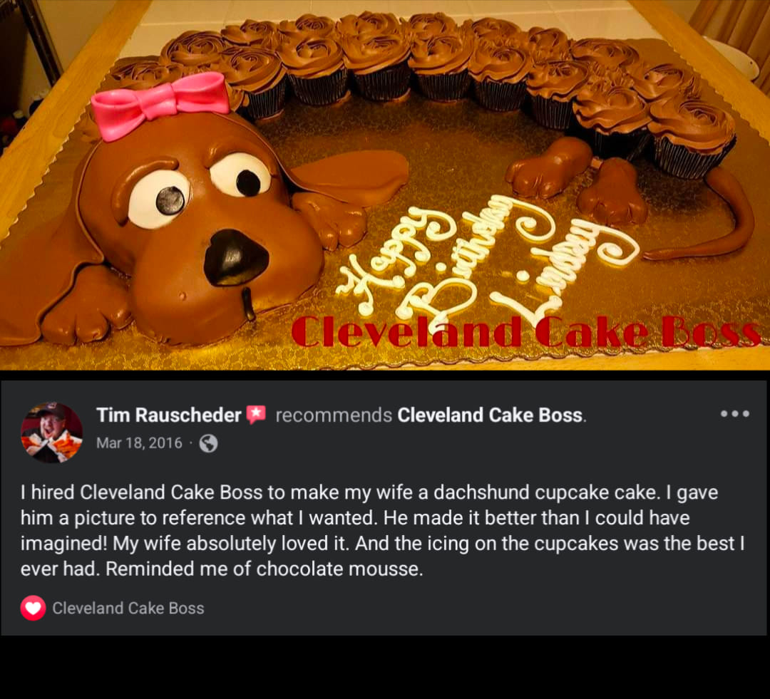 Dachshund Cupcake Cake