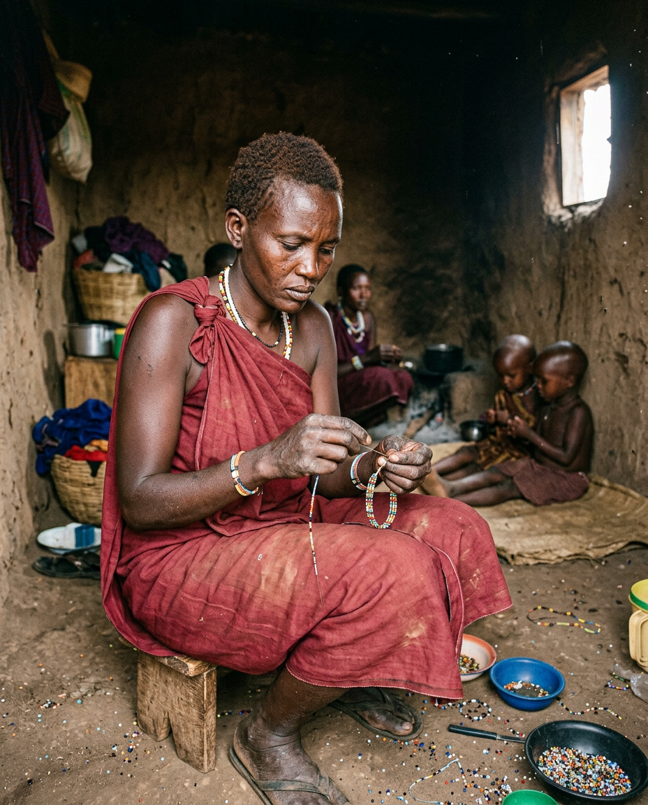 Naserian Oloisolo beading in Kajiado County, Kenya