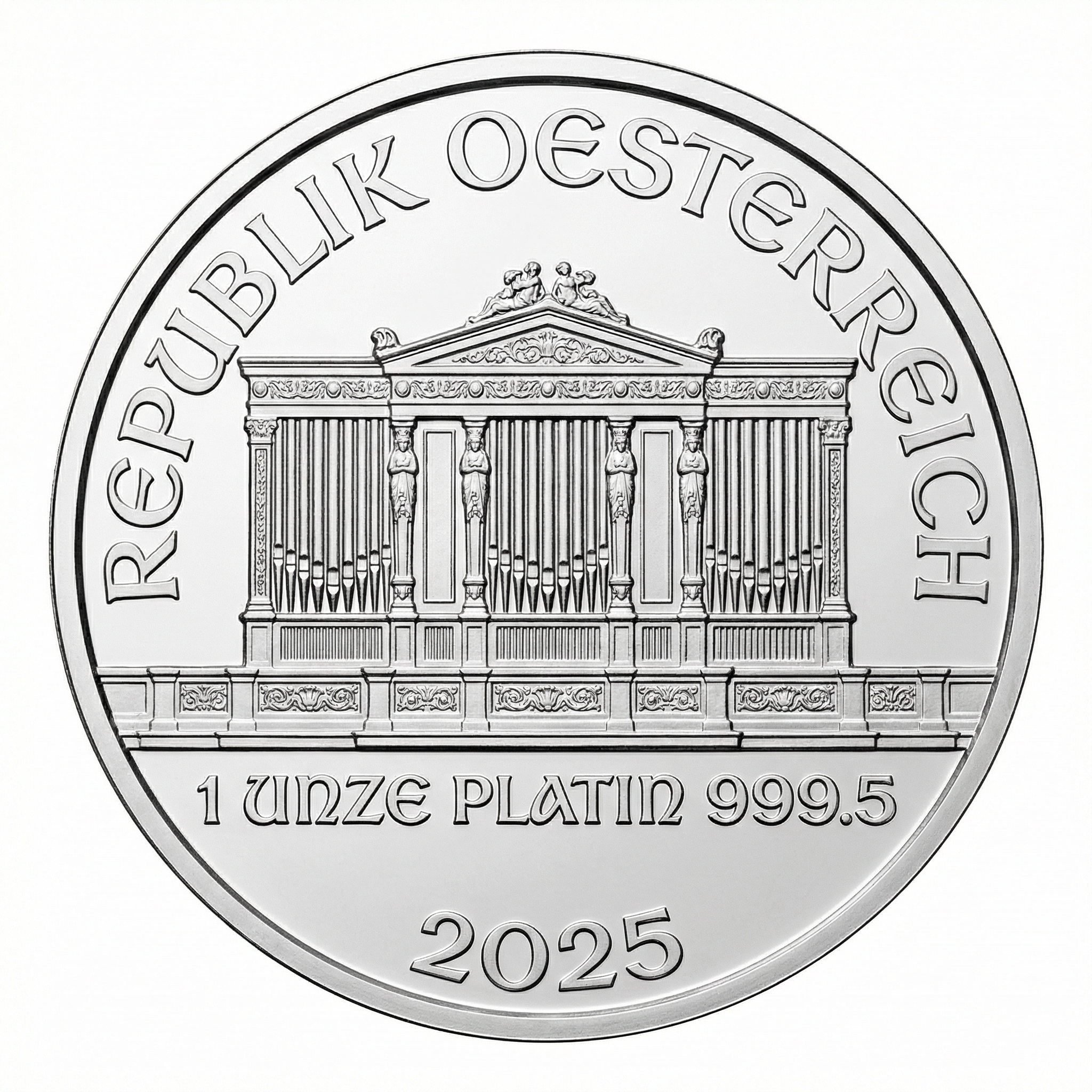 Austrian Mint 1 oz Philharmonic 2025 Platinum Coin