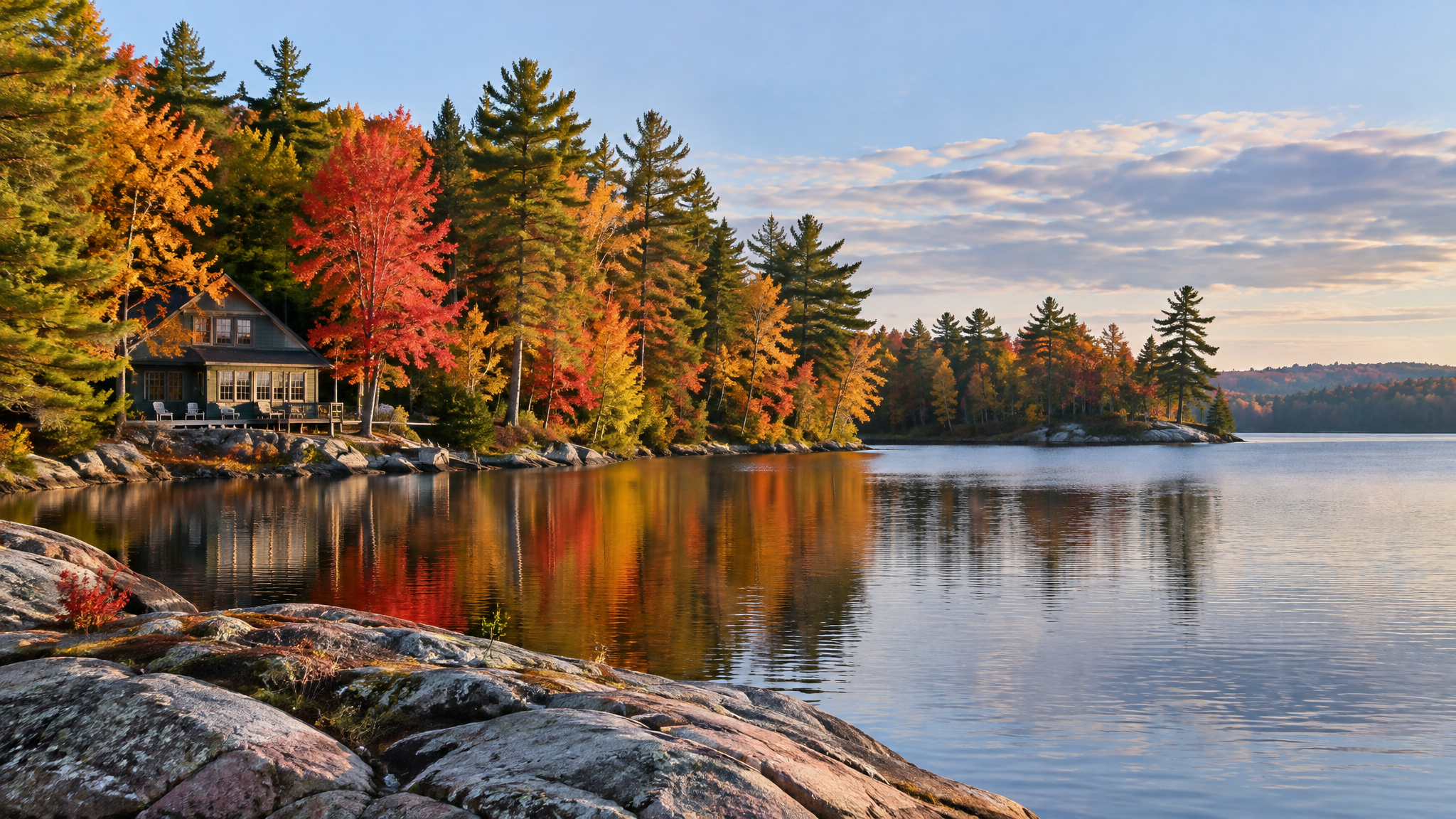 Waterfront property along the Muskoka River in Bracebridge