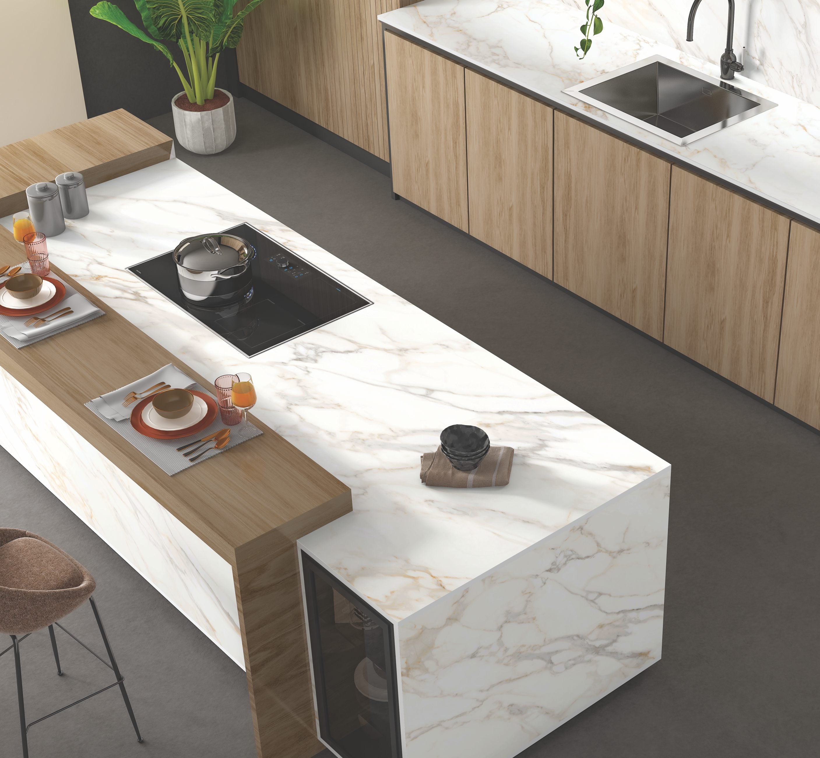 CARRARA GOLD Installation 1