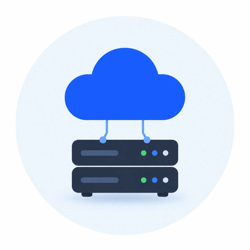 Cloud hosting illustration