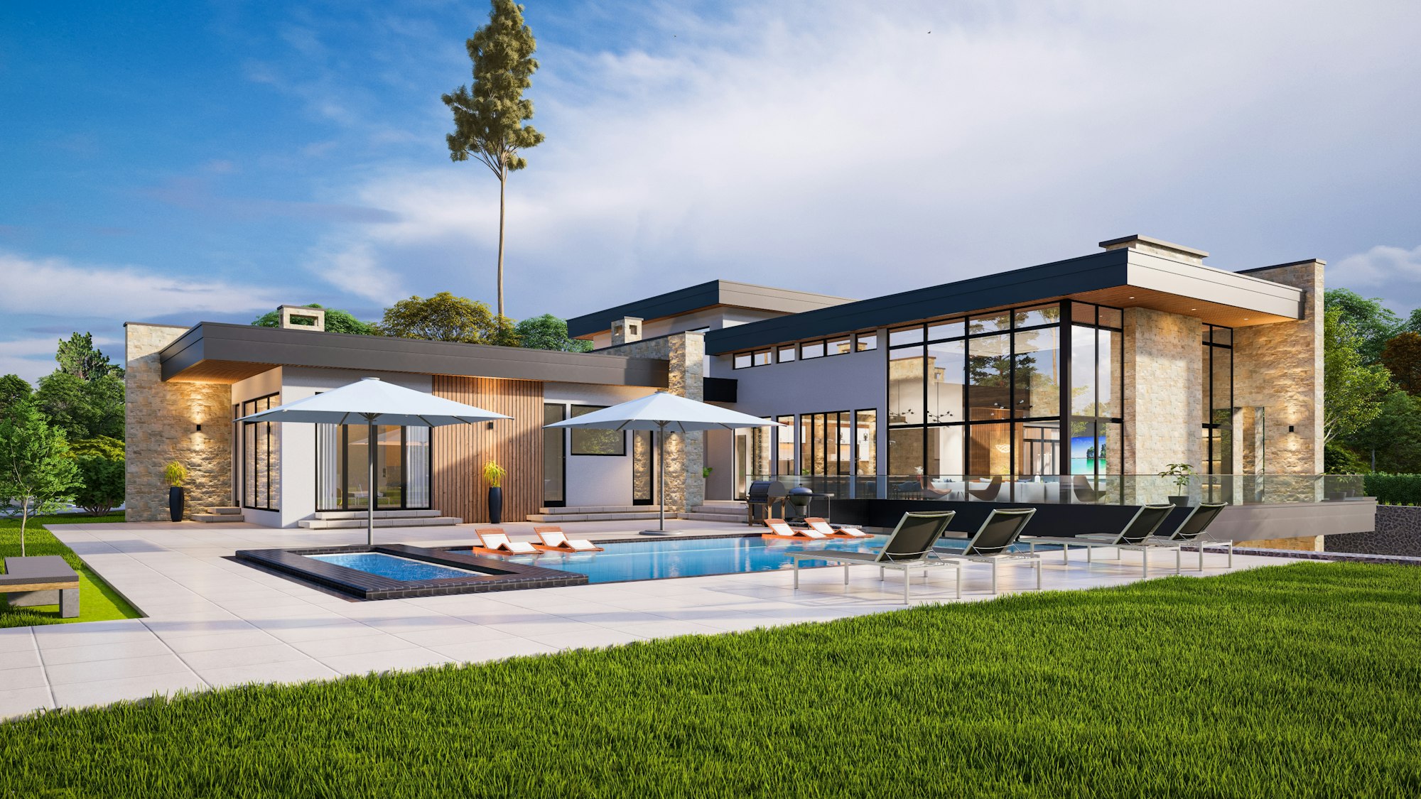 Modern luxury real estate property