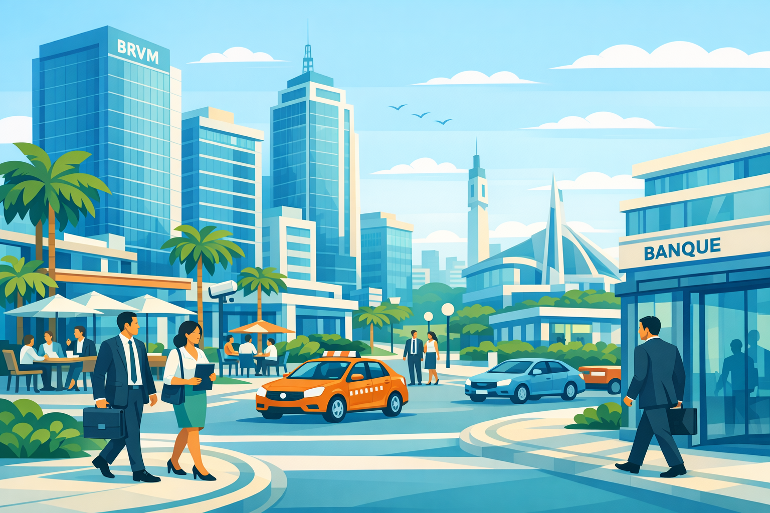 Vue aérienne d'Abidjan