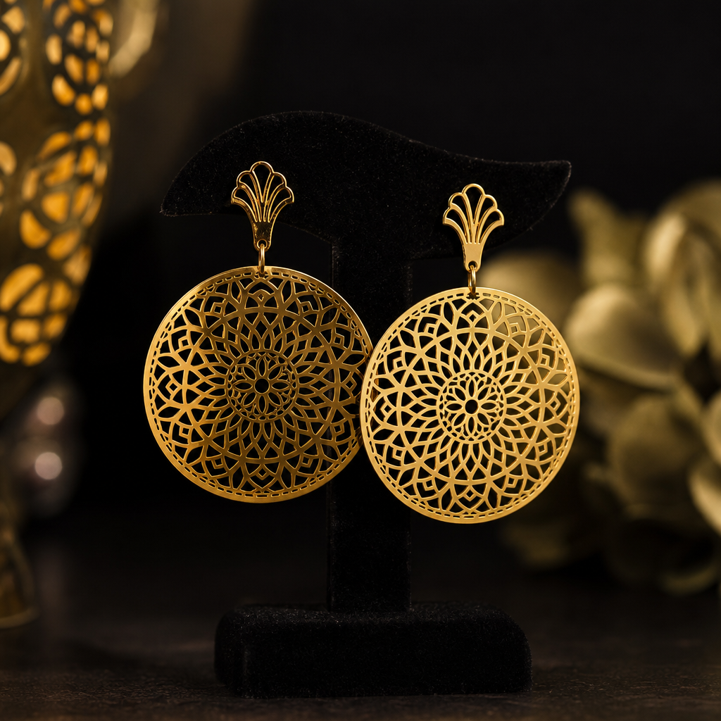 Geometric Brass Earrings