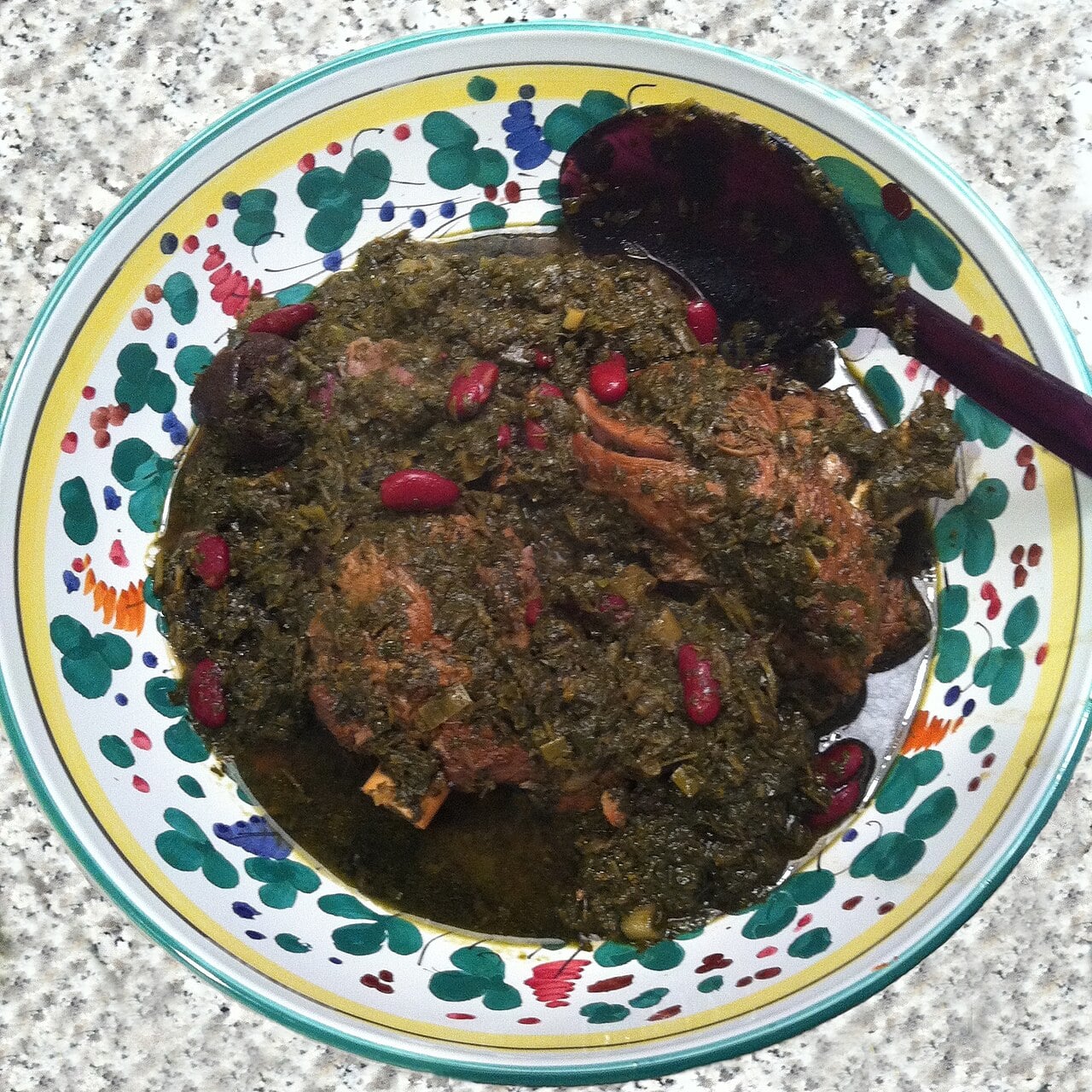 Persian Herb & Bean Stew (Vegetarian Ghormeh Sabzi)