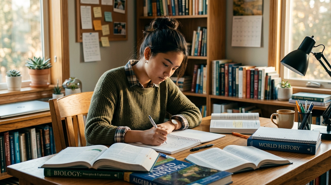 Student at work