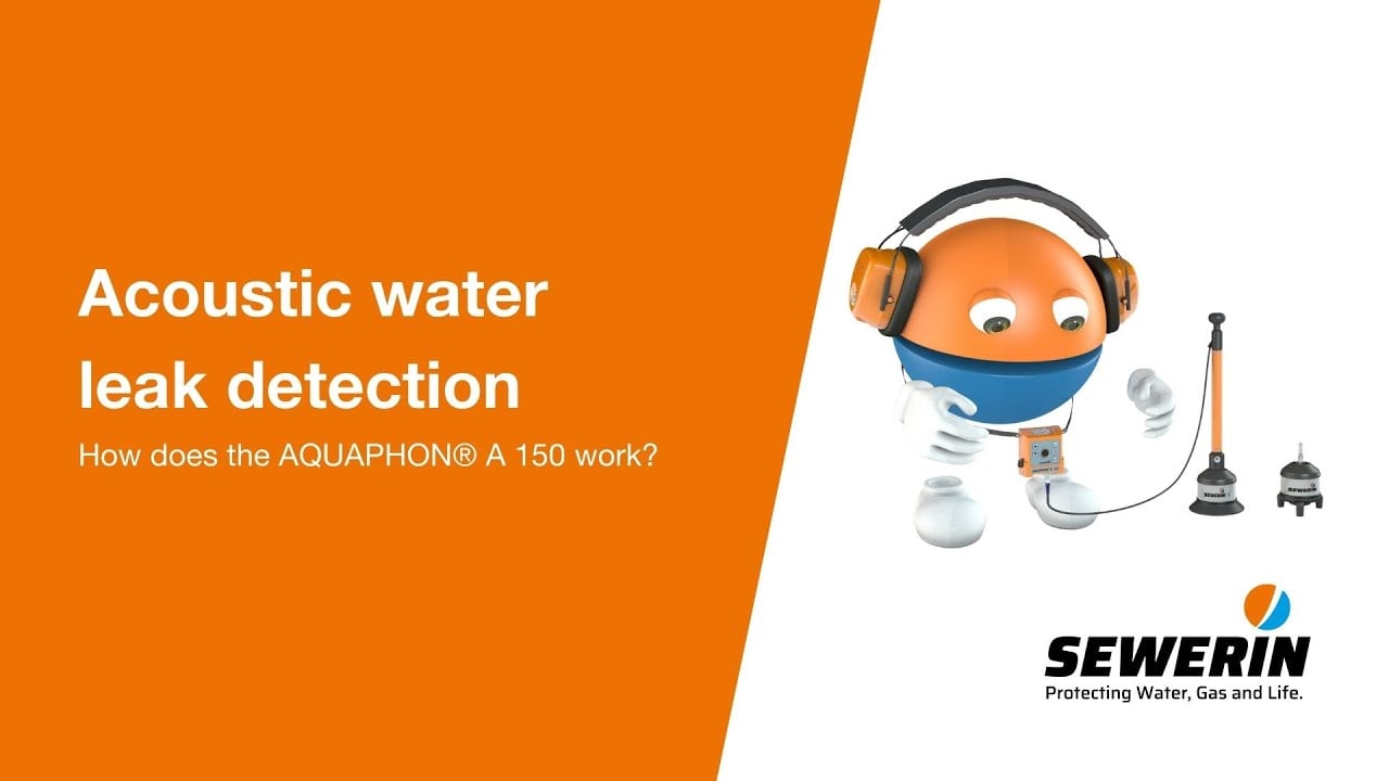 Técnico a utilizar equipamento Sewerin Aquaphon A150 de deteção acústica