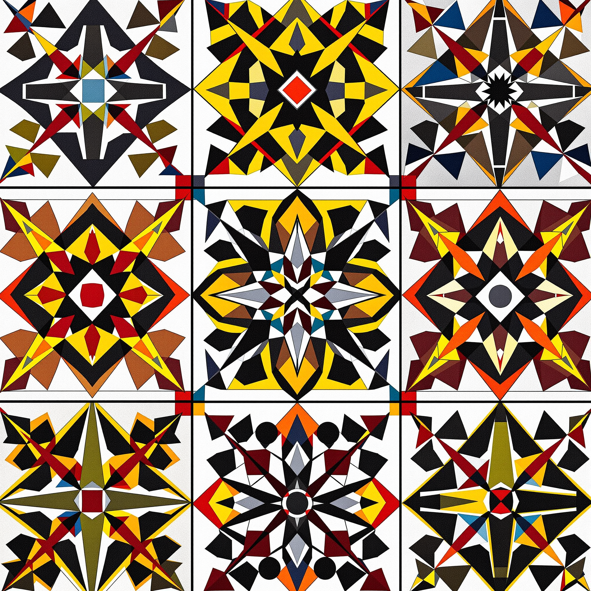 Ndebele geometric patterns for South African tattoo designs