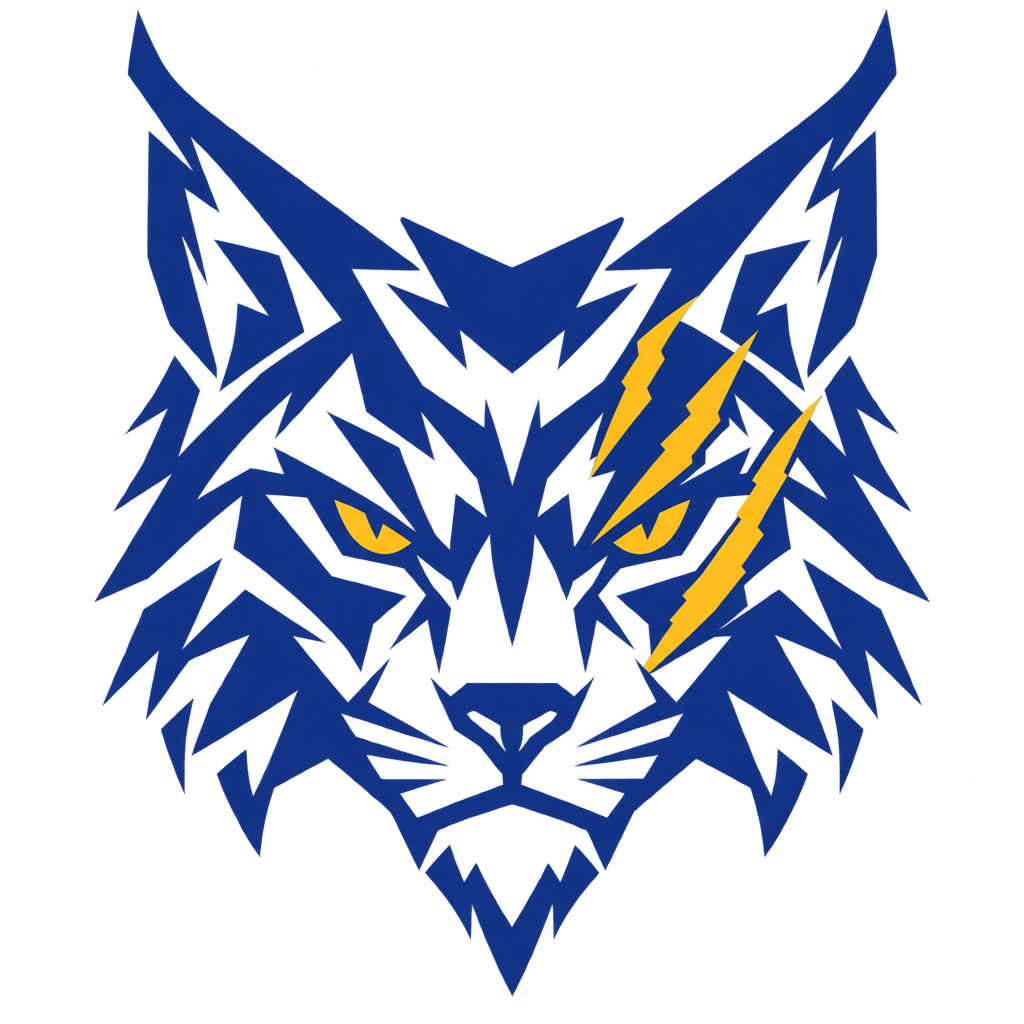Wolverine peptide combo beast-face logo mark in navy and gold