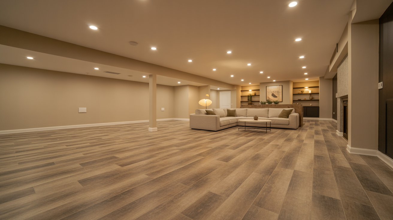 Modern basement interior