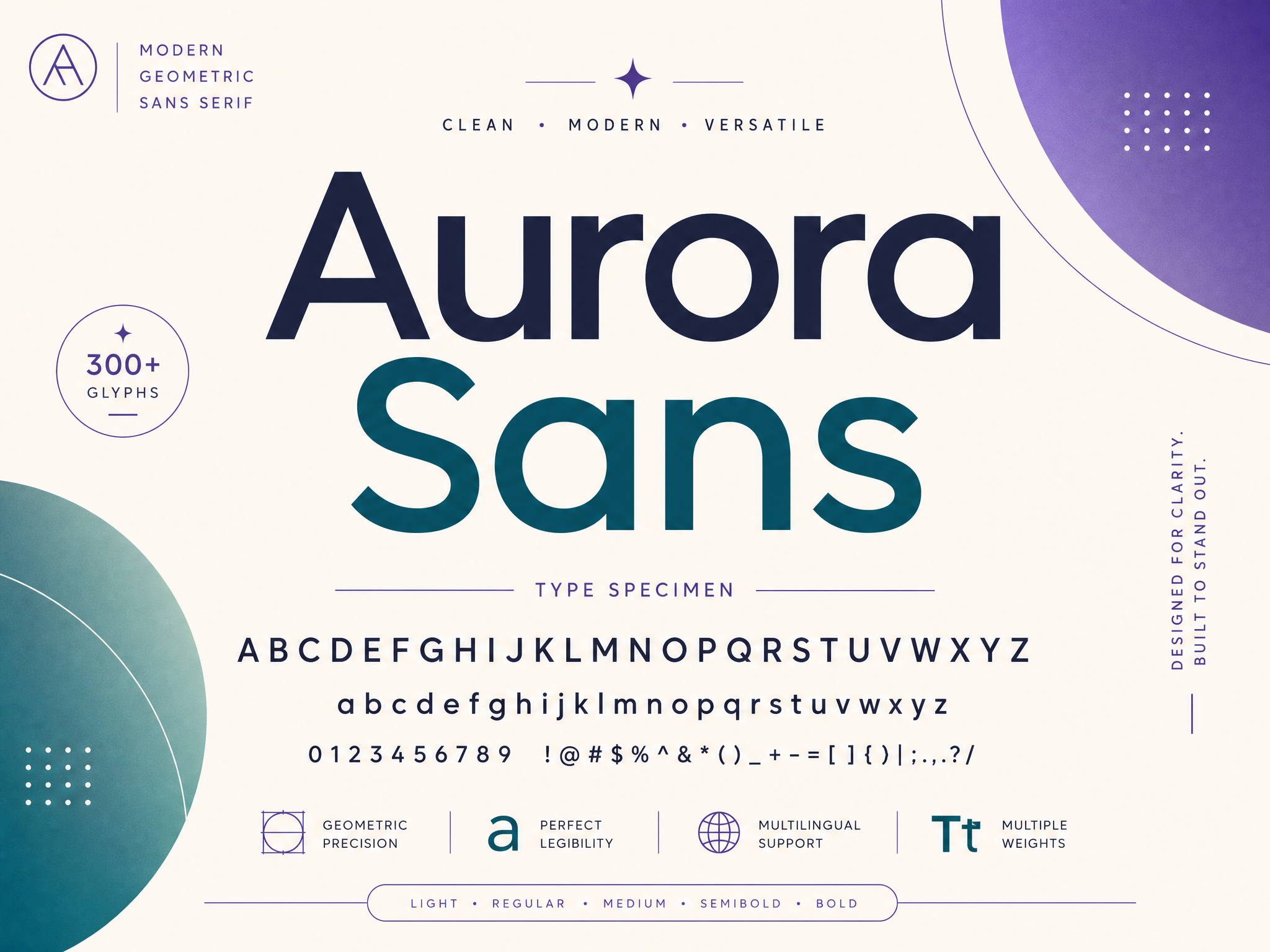 Aurora Sans — Modern Başlık Fontu