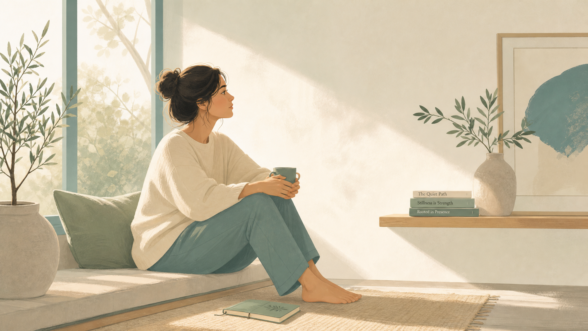 Person in quiet self-reflection