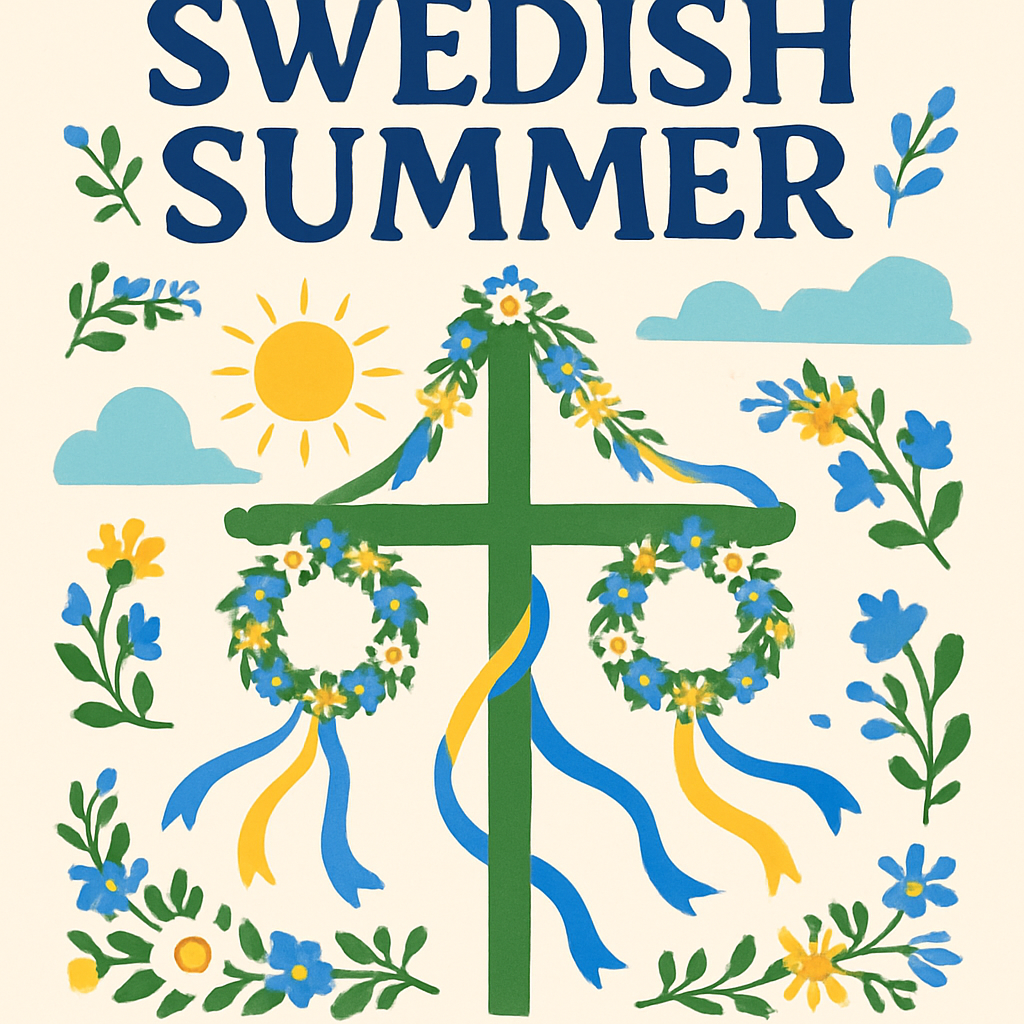 Swedish Summer Festival Tee - Fira svensk midsommar året runt med denna färgglada design som fångar känslan av svenska sommarfestivaler och ljusa nätter.