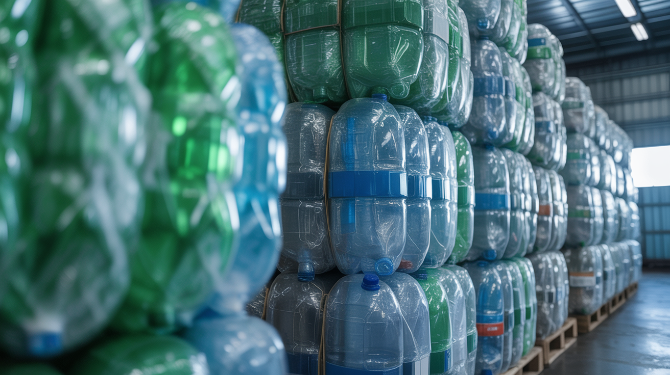 Fardos de material reciclado