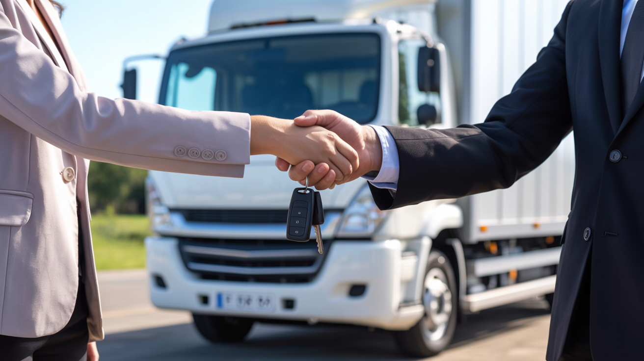 Professional fleet handover representing Prime Fleet Solutions partnership