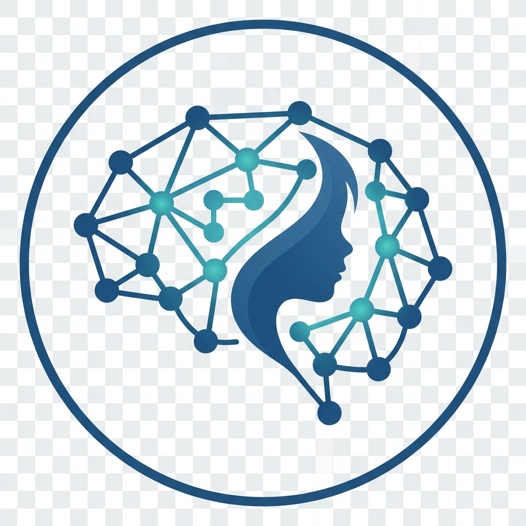 NeuraTots Icon - Neural Brain with Child Silhouette