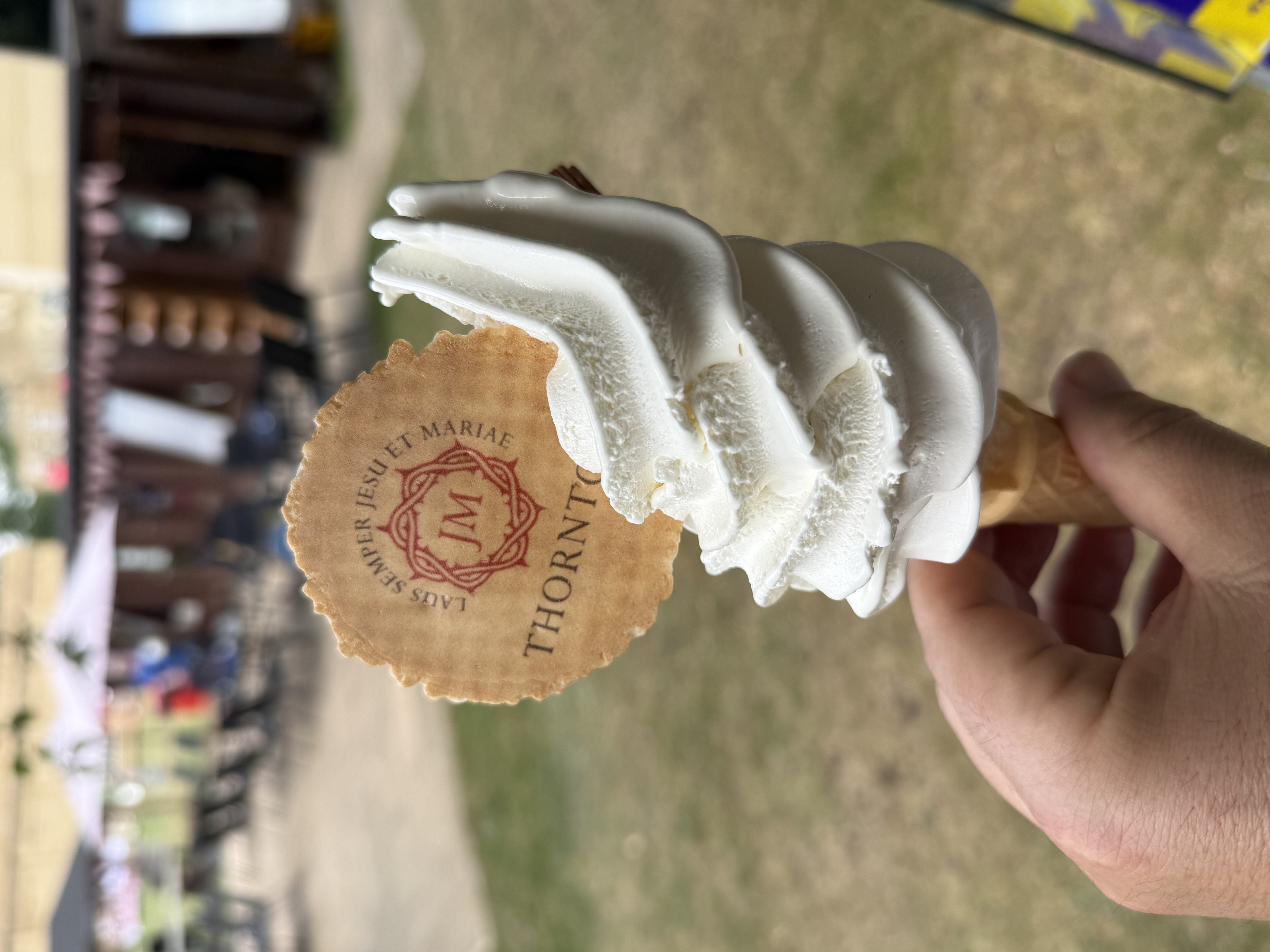 Branded soft serve with custom Thornton wafer