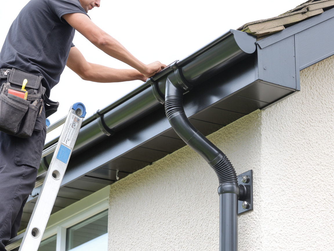 Guttering installation on residential property