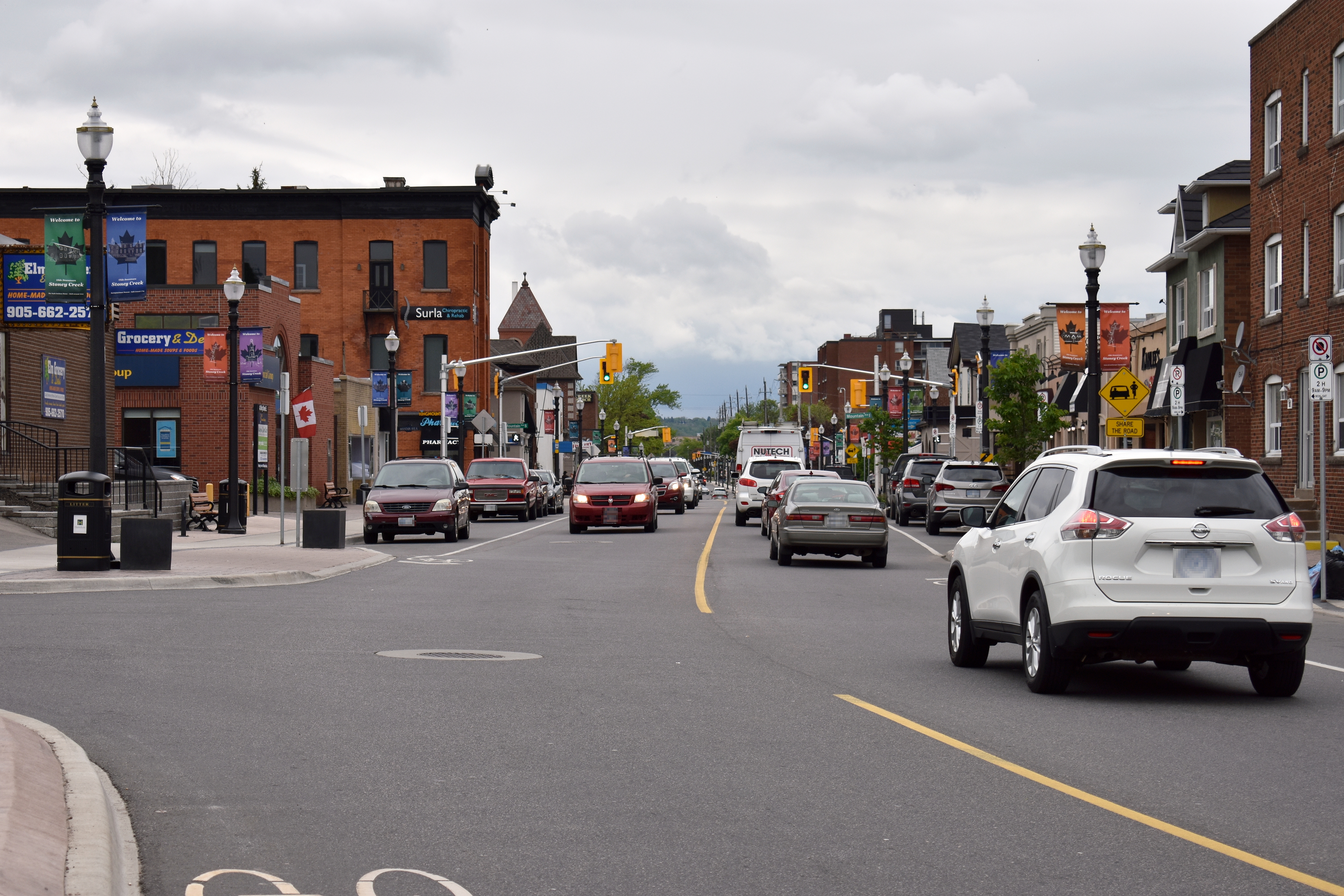 Scenic panoramic view of Stoney Creek waterfront and residential area in Hamilton