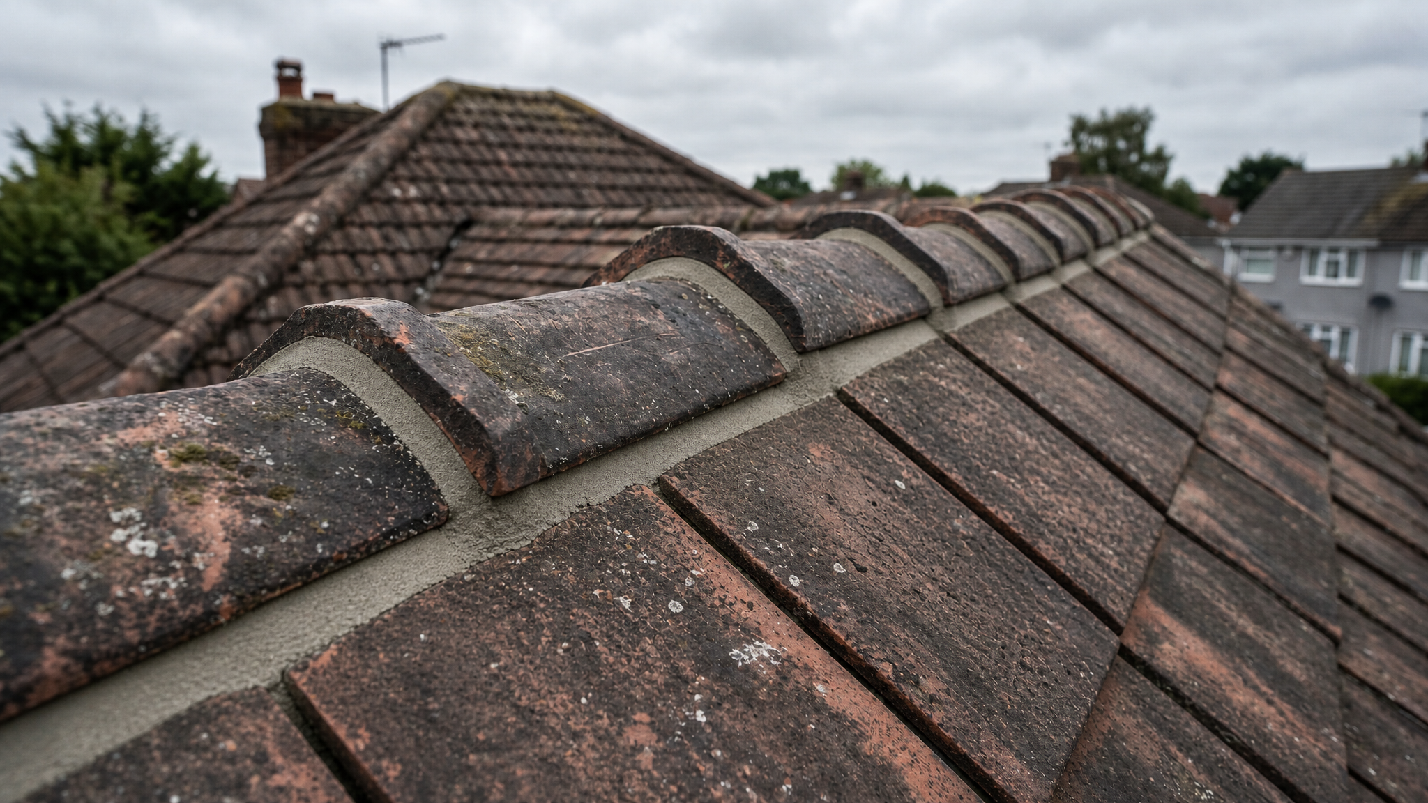 Ridge Tile Re-bedding & Repointing - After
