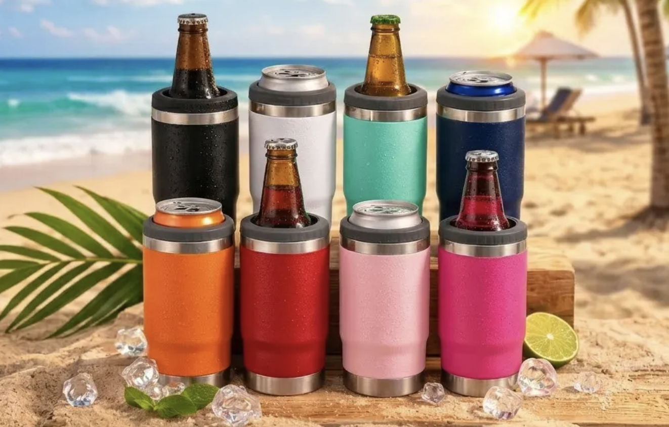 Copo Case Térmico 420ml — variações de cores e acabamentos