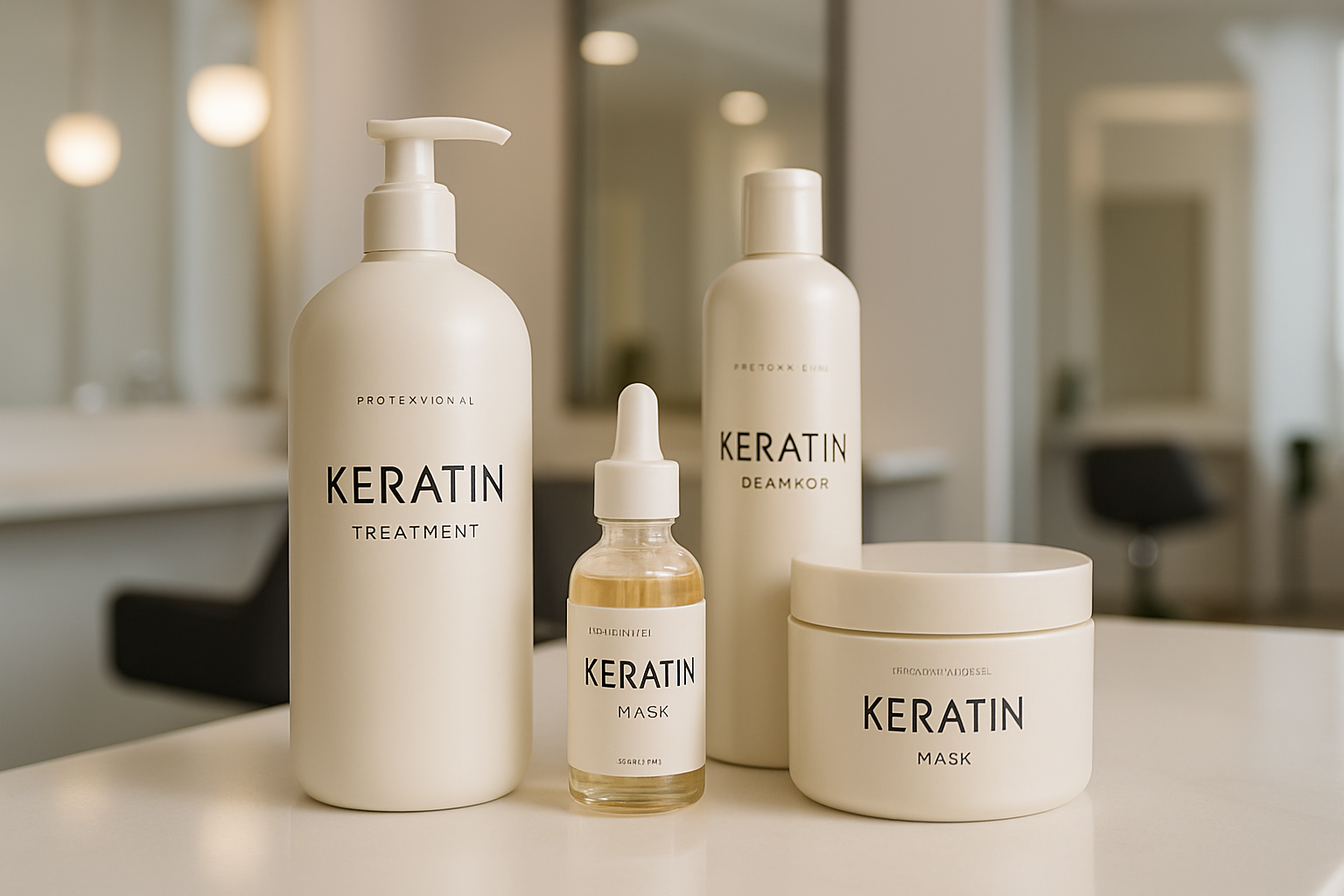 Professional keratin treatment products