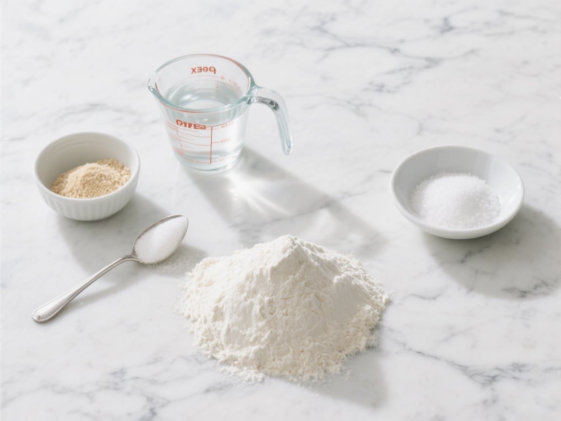 Pâte à Pizza Maison 2 Préparation étape par étape d'une pâte à pizza maison moelleuse et croustillante, avec des ingrédients simples et une technique facile à suivre