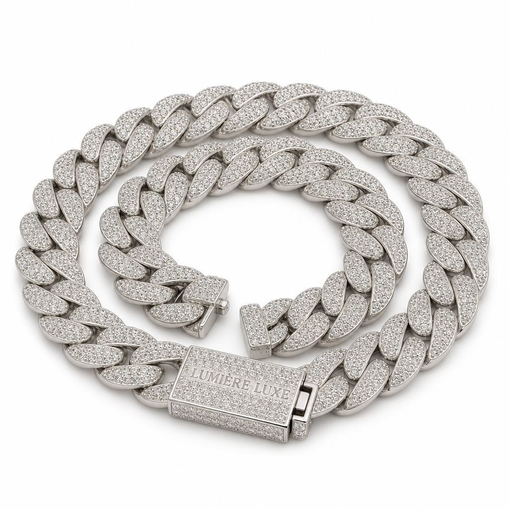 Iced-Out Diamond Cuban Link Chain view 2