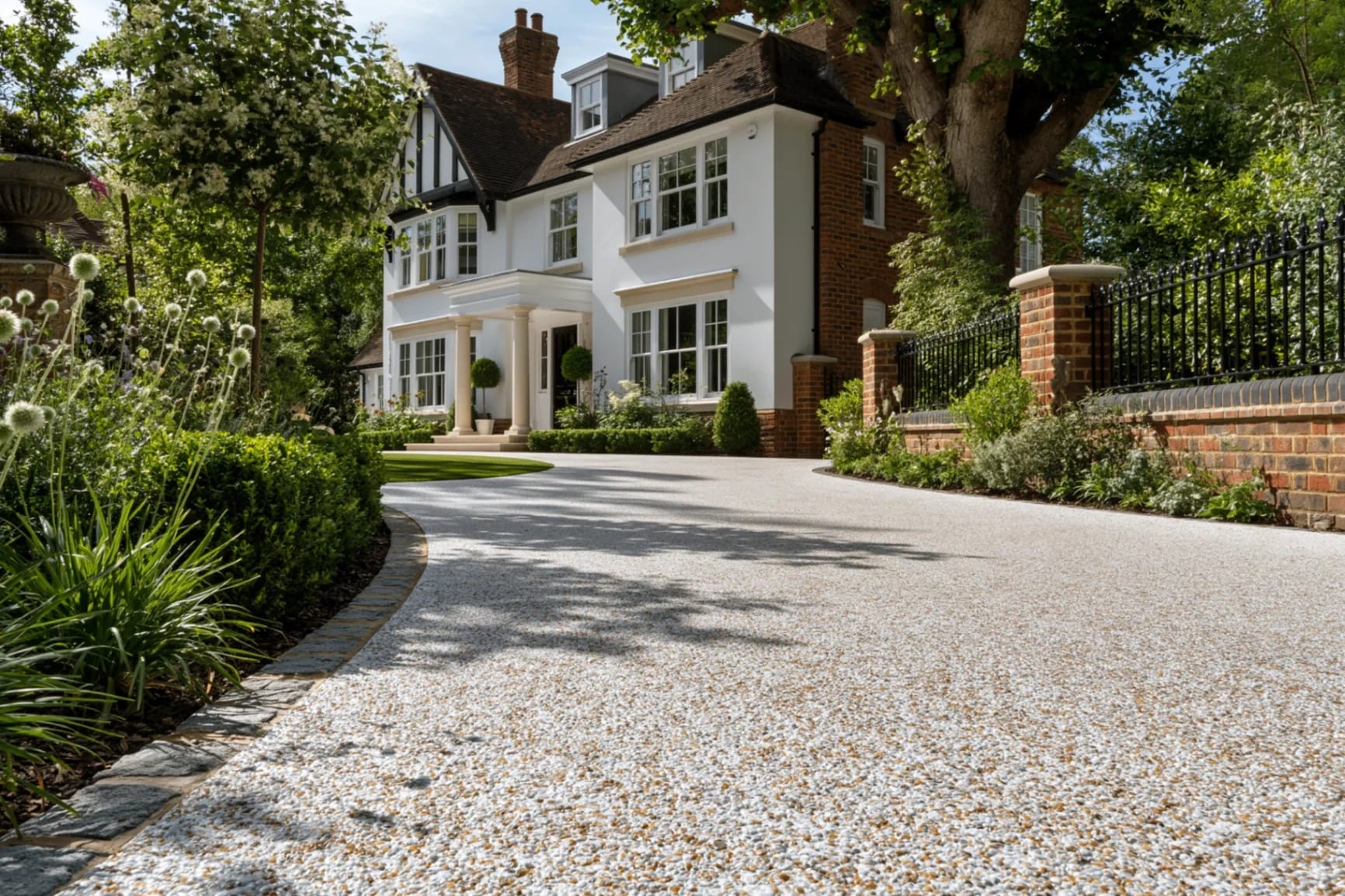 Resin bound driveway on UK residential property