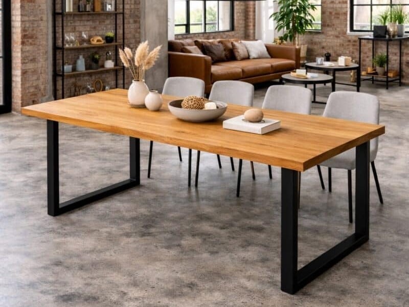 Esstisch „Friedrichsau" aus Alt-Eiche