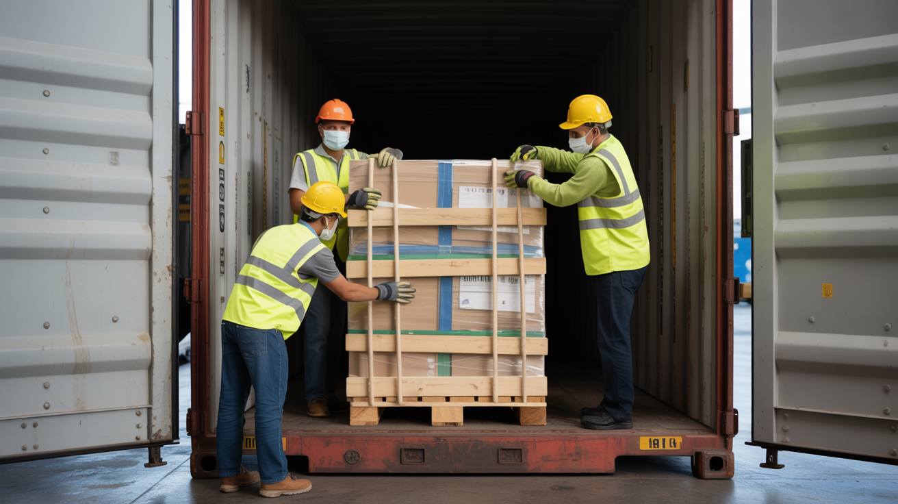 Container Loading Blocking Bracing in action