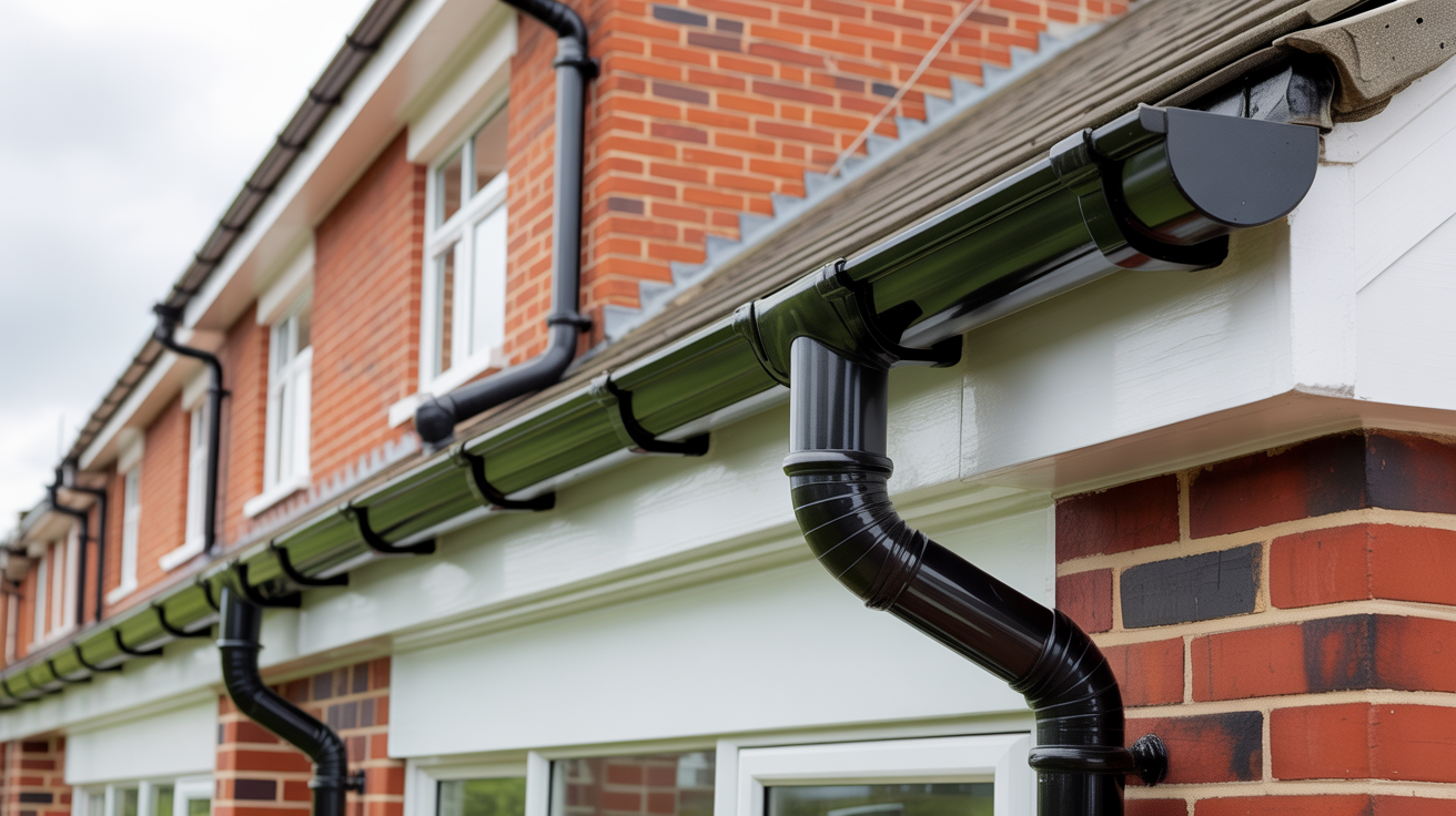 Black UPVC Guttering Installation
