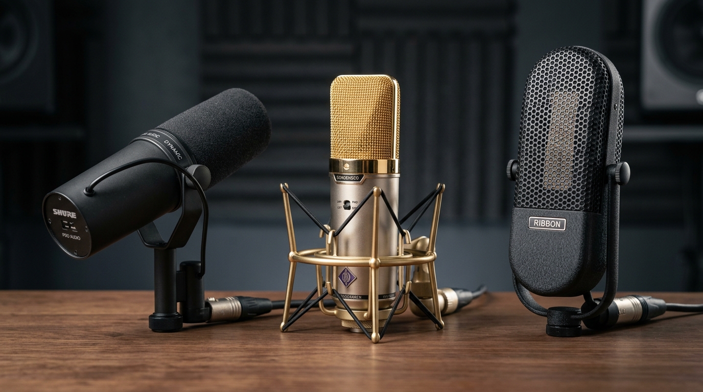 Understanding Microphones: Dynamic vs Condenser vs Ribbon