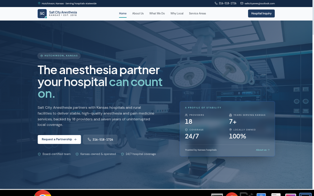 Salt City Anesthesia website