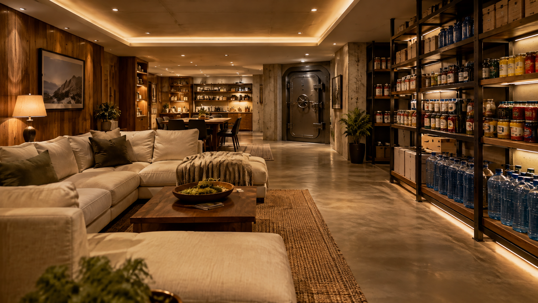 Luxury bunker living space