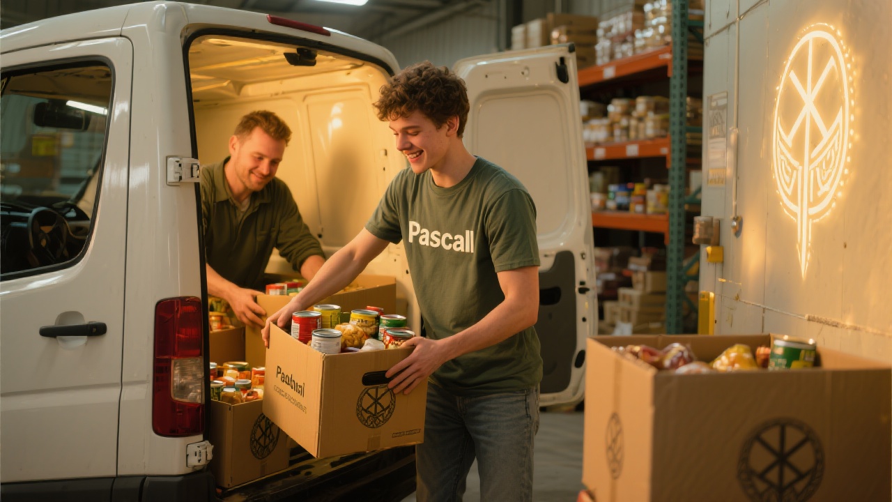 Pascal in Stuttgart bei der Tafel