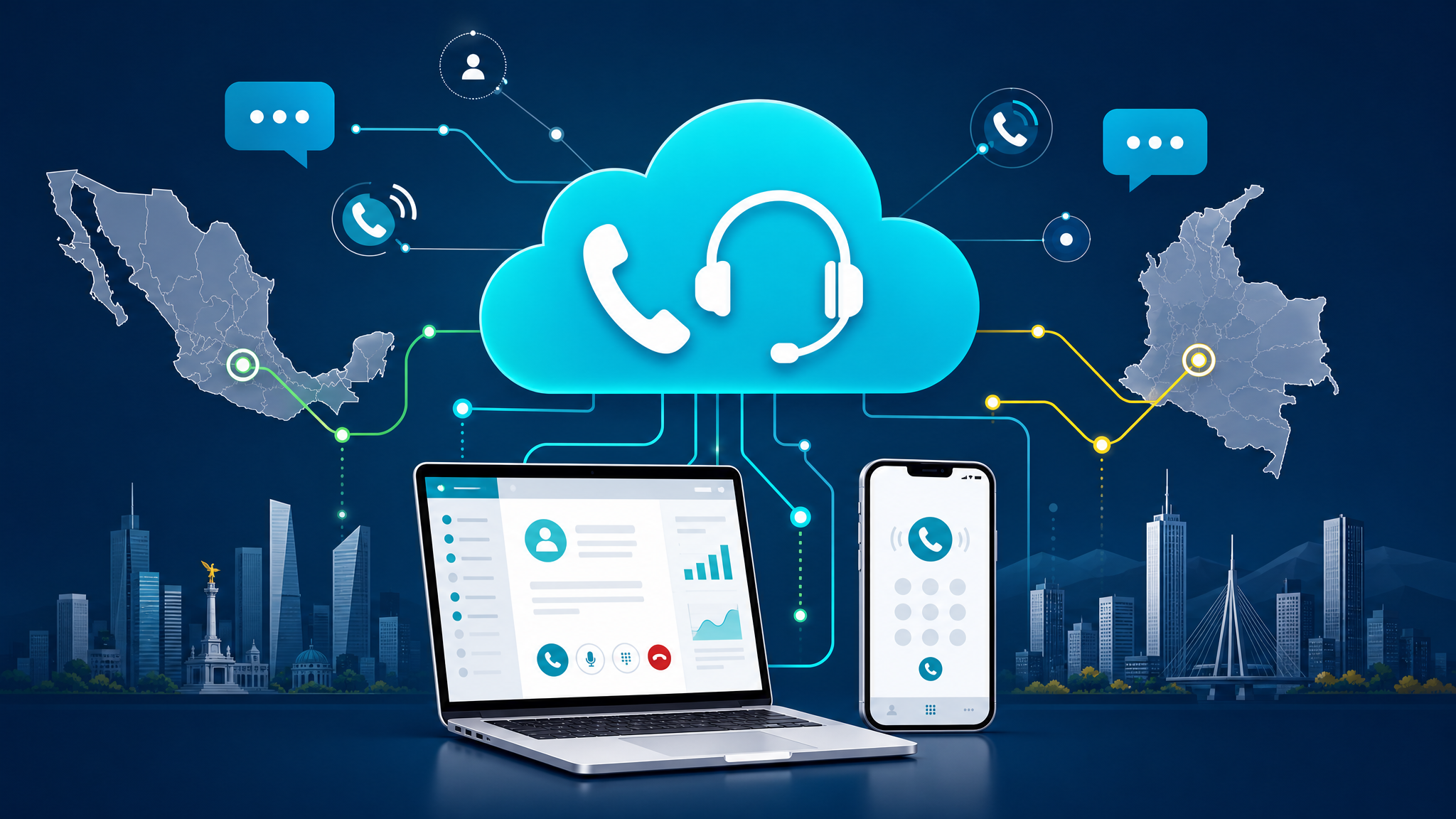 Telefonía en la Nube para Empresas en México y Colombia: Las 7 Mejores Plataformas de 2026