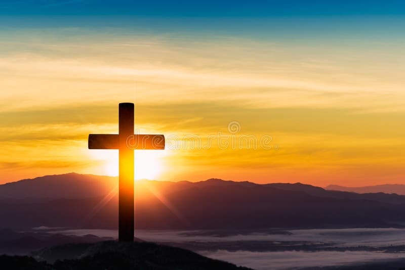 Cross at sunrise