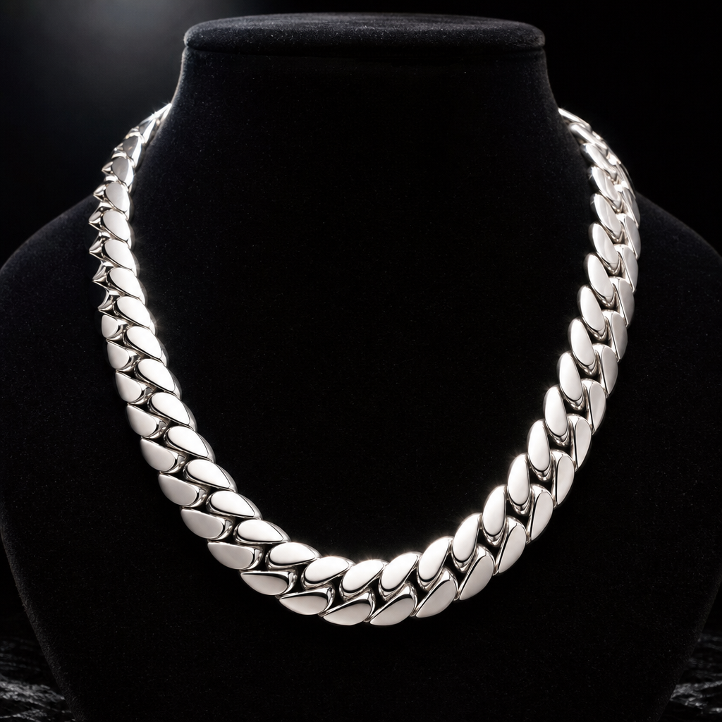 White Gold Cuban Link Chain