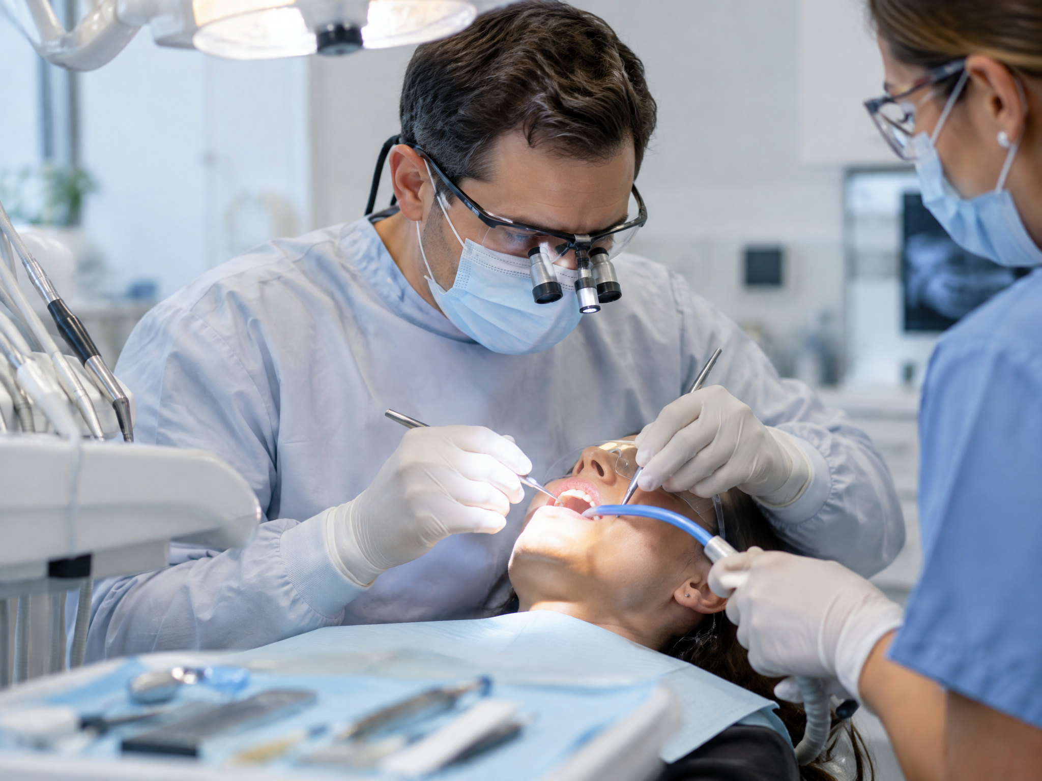 Emergency tooth extraction procedure at West Palm Beach dental clinic
