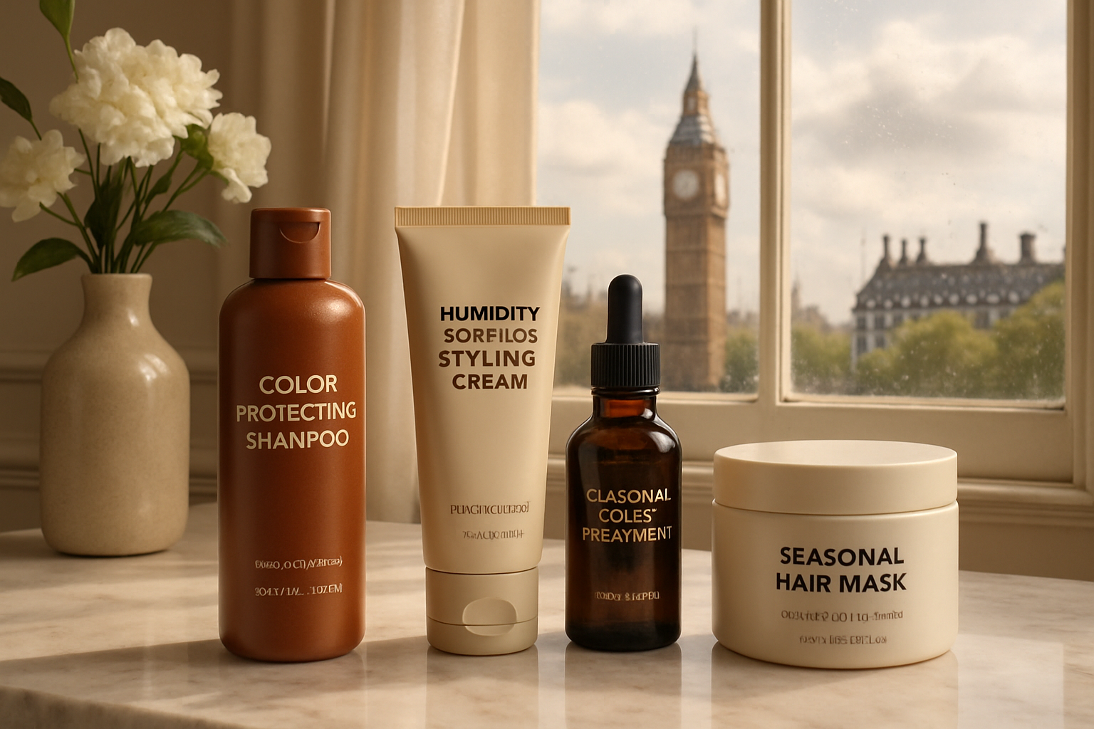 Complete seasonal hair care routine setup