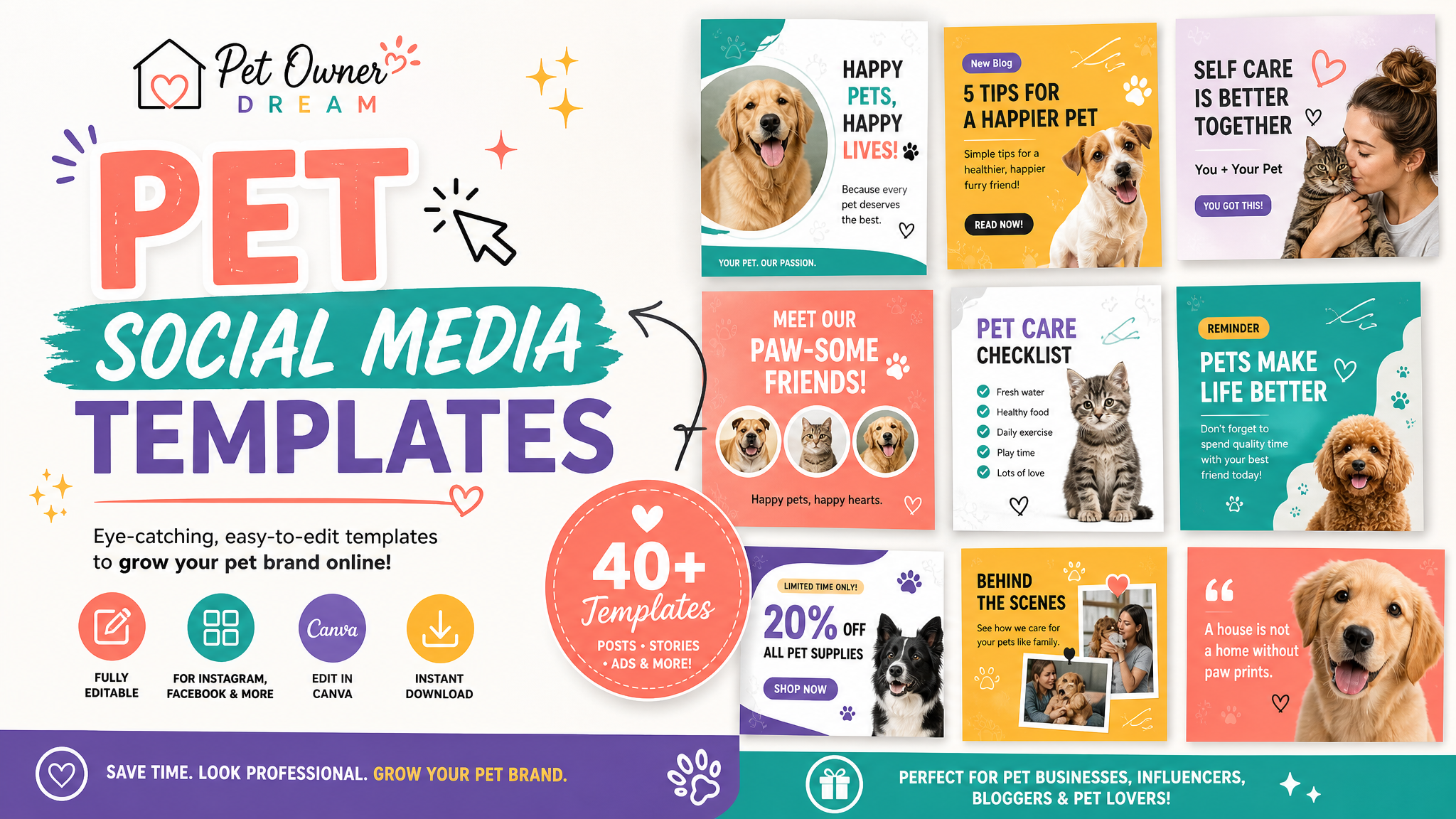 Pet Social Media Templates