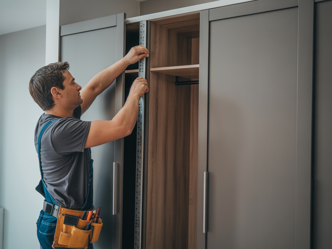 Professional wardrobe installation by Urban Bedrooms team